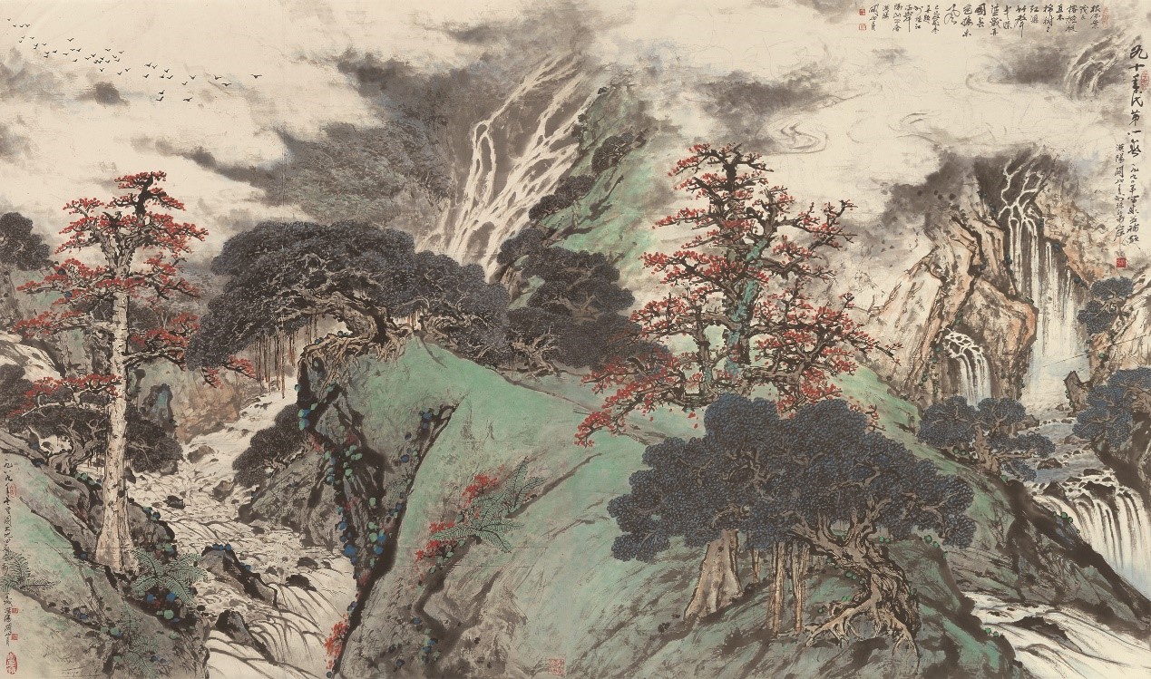 <h2>九十年代第一春</h2><p>作者：关山月</p><p>创作年代：1990年</p><p>规格：169cm×286cm</p><p>品类：中国画</p>